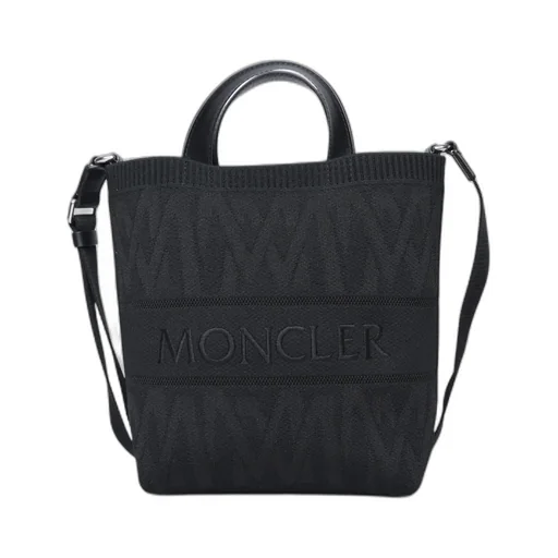 Logo Embroidered Knit Tote Bag