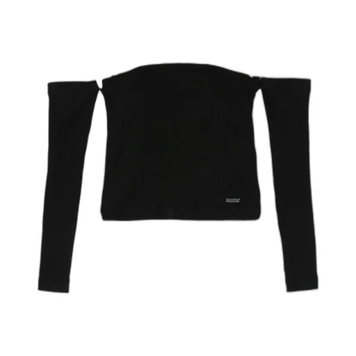 Cold-Shoulder Ribbed Top