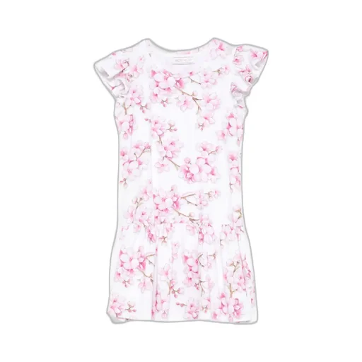 Floral Dress With Flutter Sleeves