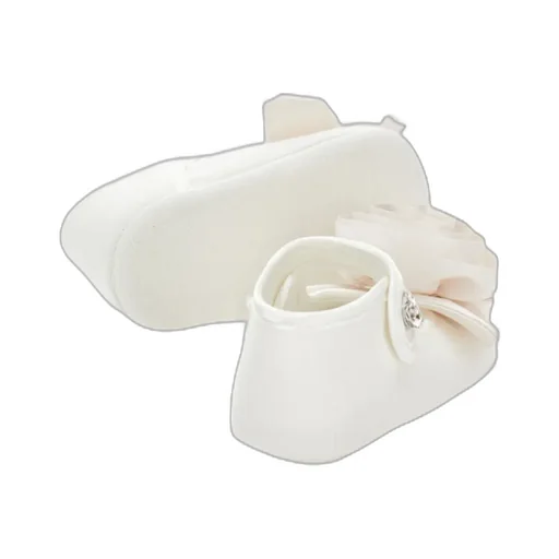 Floral-Appliqué Crib Shoes