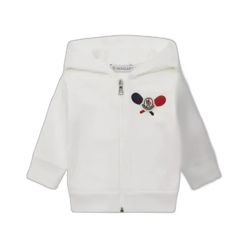 Tennis Logo Patch Zip-Up Hoodie