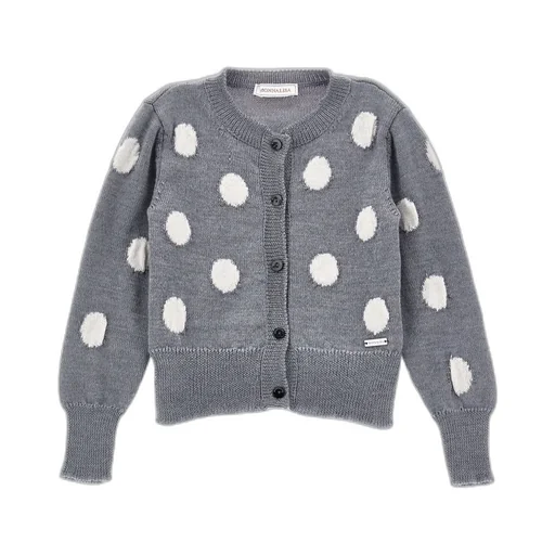 Logo Plaque Polka-Dot Cardigan