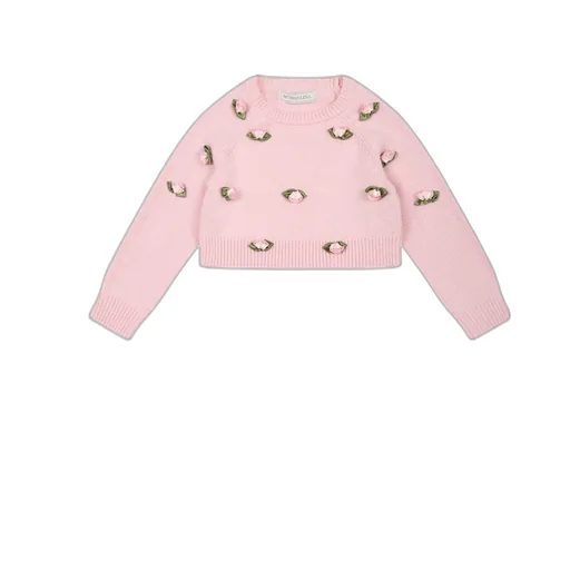 Floral-Appliqué Sweater