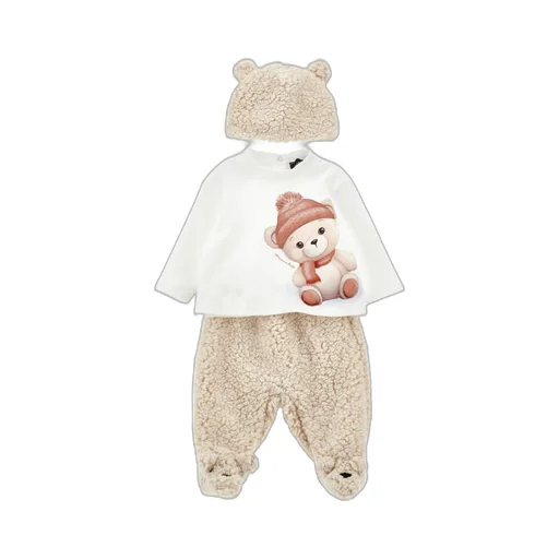 Teddy-Graphic Trousers Set