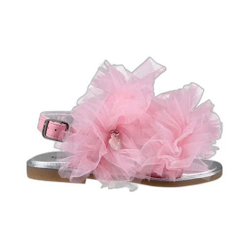 Tulle Ruffle Detailed Sandals