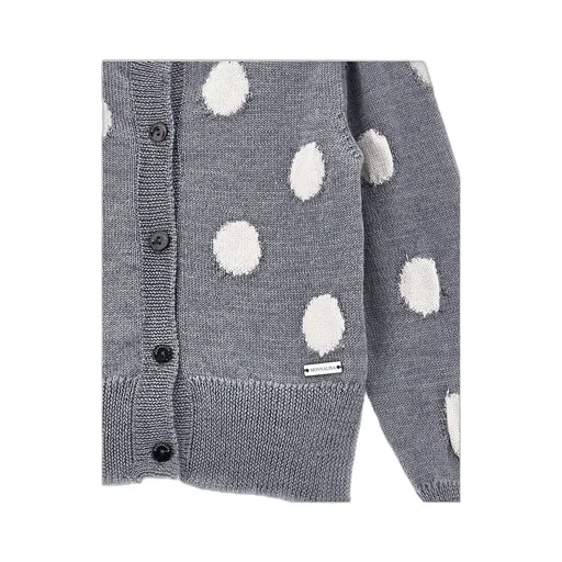 Logo Plaque Polka-Dot Cardigan