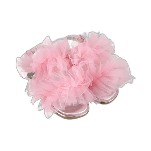 Tulle Ruffle Detailed Sandals