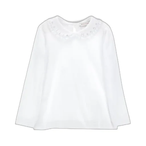 Logo Embellished Straight Hem Shirt