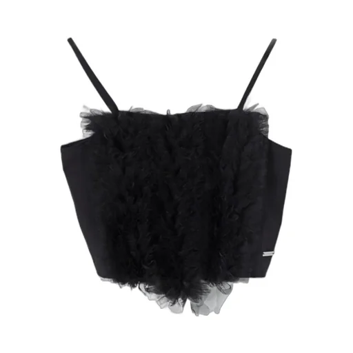 Tulle Ruffled Top
