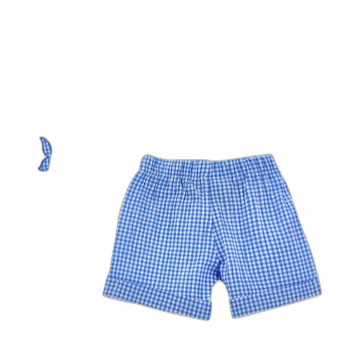 Checked Cotton Shorts Set