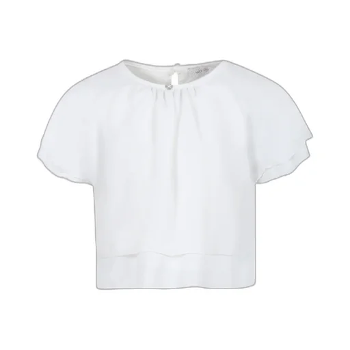 Crew-Neck Layered Blouse