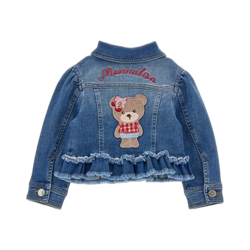 Embroidered-Bear Denim Jacket