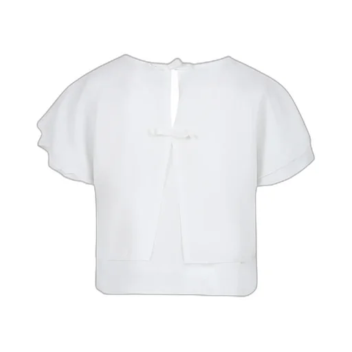 Crew-Neck Layered Blouse
