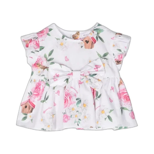 Bird Houses Floral Blouse