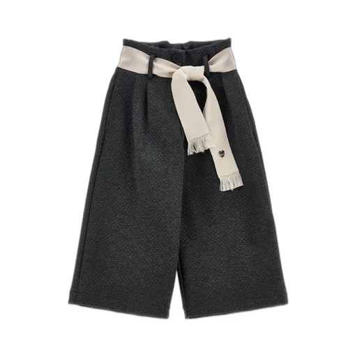Glitter Polka Dot Cropped Trousers
