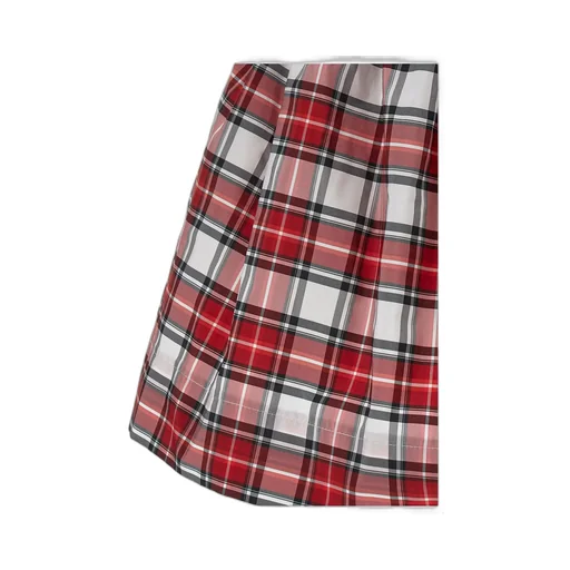 Sleeveless Checked Taffeta Dress