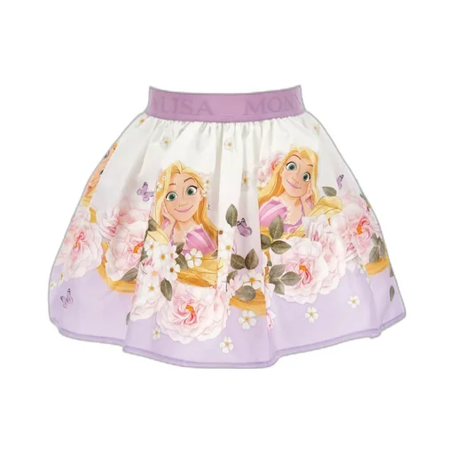 Motif-Printed Logo-Waistband Tutu Skirt