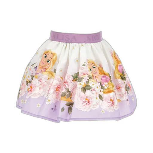 Motif-Printed Logo-Waistband Tutu Skirt