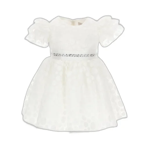 Polka Dot Printed Ruffled Dress