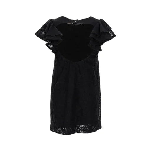 Round-Neck Lace-Layered Dress