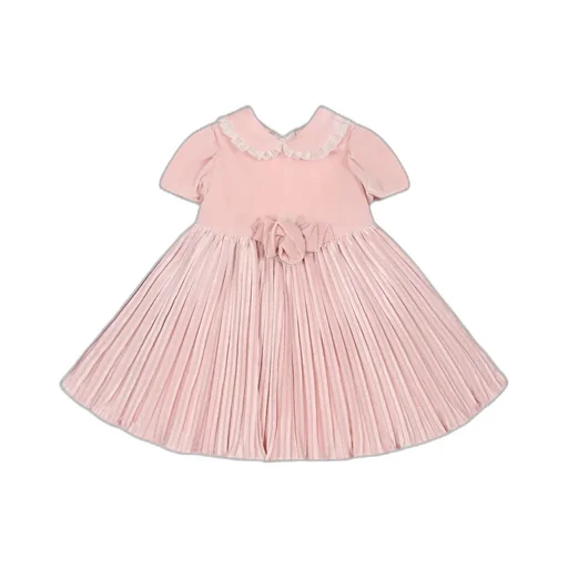 Short-Sleeved Flared Dress