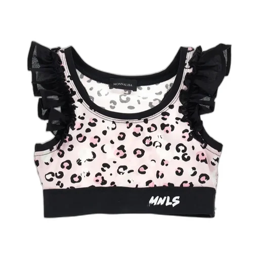 Leopard-Print Cropped Tank Top