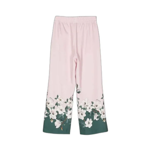 Floral-Print Detail Trousers