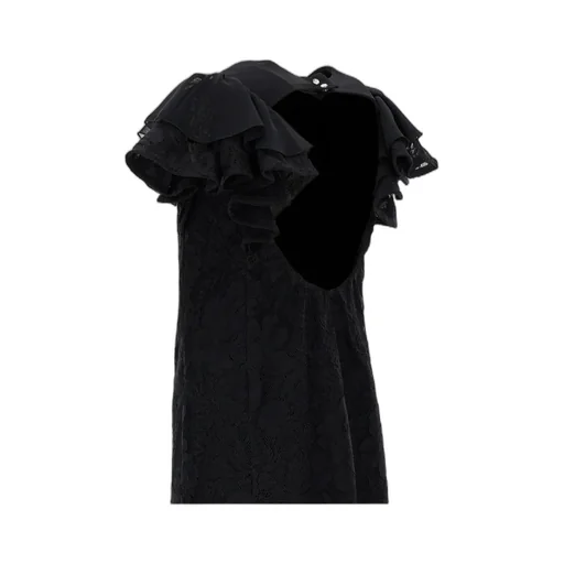 Round-Neck Lace-Layered Dress