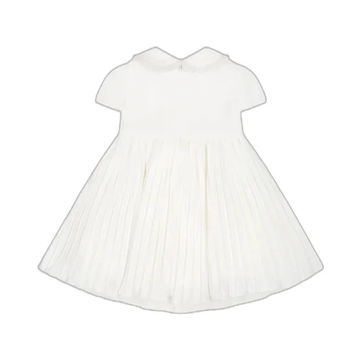 Short-Sleeve Pleated Dress