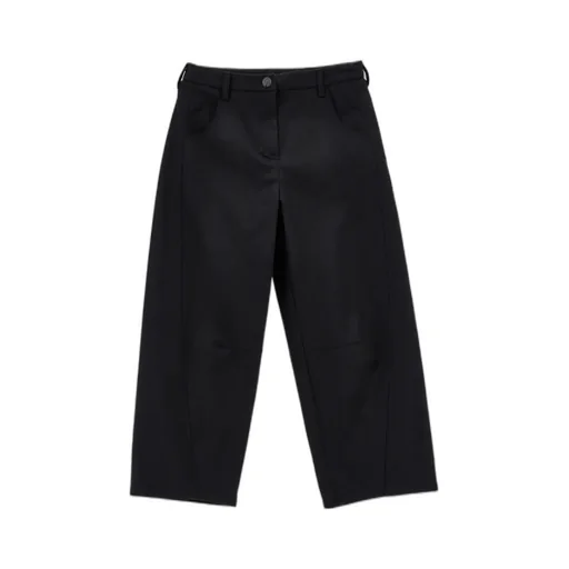 Cotton-Blend Straight-Leg Trousers
