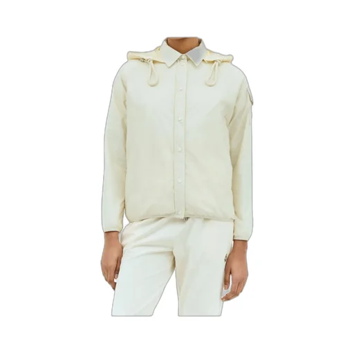 Logo Patch Hooded Shirt Jacket