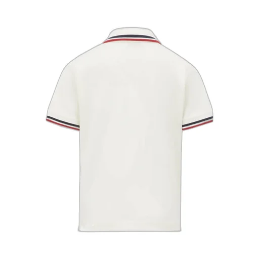 Tricolour-Trimmed Piquet Polo Shirt