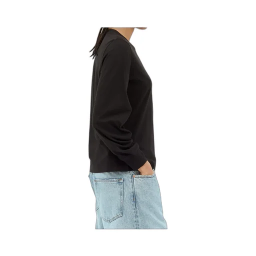 Cotton Pleated Sleeve T-Shirt