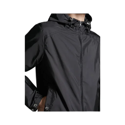 Etiache Zip-Up Hooded Rain Jacket