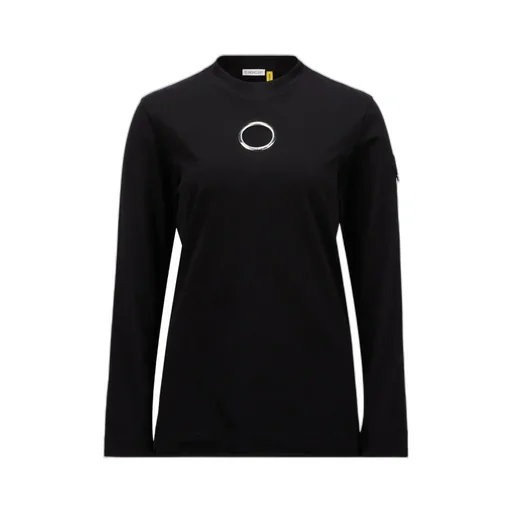 Long Sleeve Eyelet Cotton T-Shirt