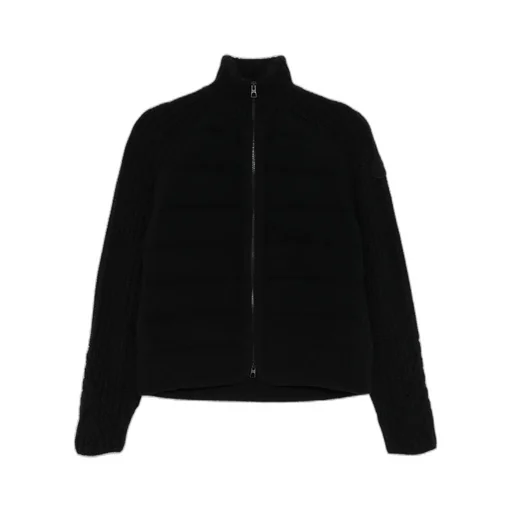 Cardigan Zip-Up Knit Padded Cardigan