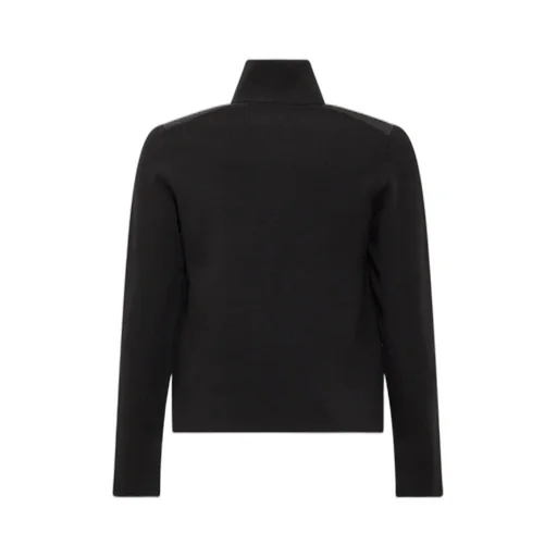 Padded Panel Zipped Cardigan