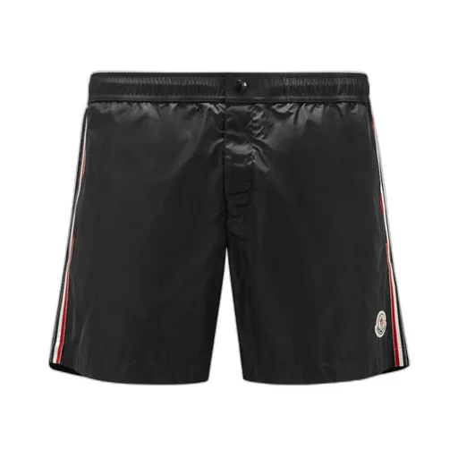 Tricolour-Trimmed Swim Shorts