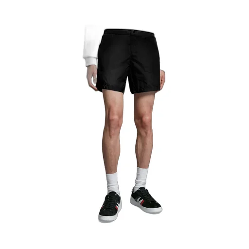 Tricolour-Trimmed Swim Shorts