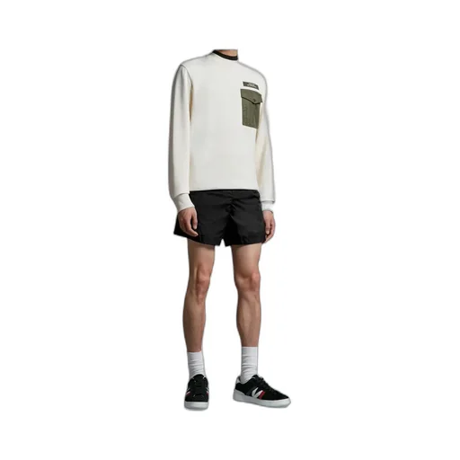 Tricolour-Trimmed Swim Shorts