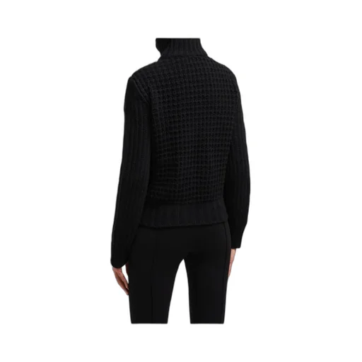 Zip-Up Padded Knit Cardigan