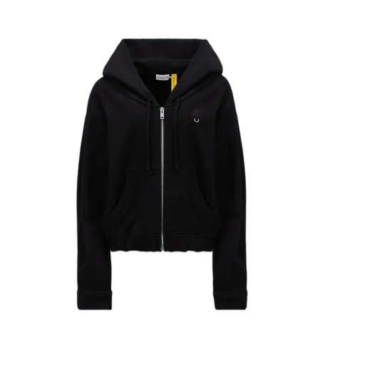 Zip-Up Eyelet Cotton Hoodie
