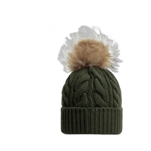 Wool & Cashmere Beanie With Pom Pom