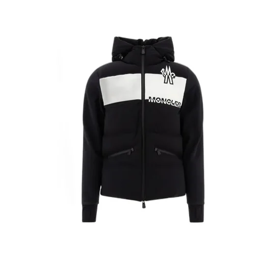 Logo Printed Hooded Down Jacket