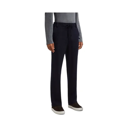 Drawstring Straight-Leg Trousers