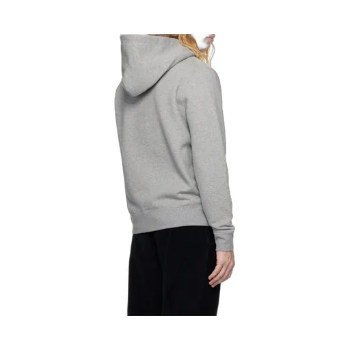 Logo Patch Zip-Up Drawstring Hoodie