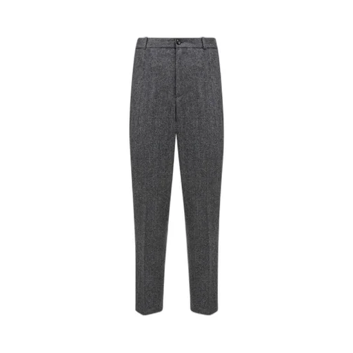 Logo Patch Straight-Leg Pants