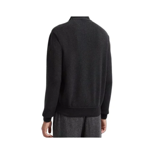 Padded Knit Zip-Up Cardigan