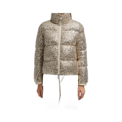 Sequinned Zip-Up Puffer Jacket