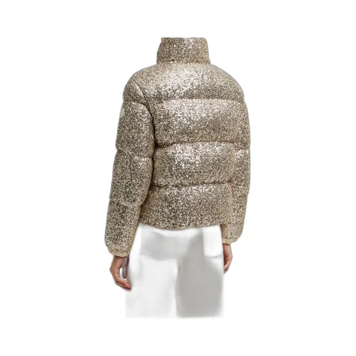 Sequinned Zip-Up Puffer Jacket